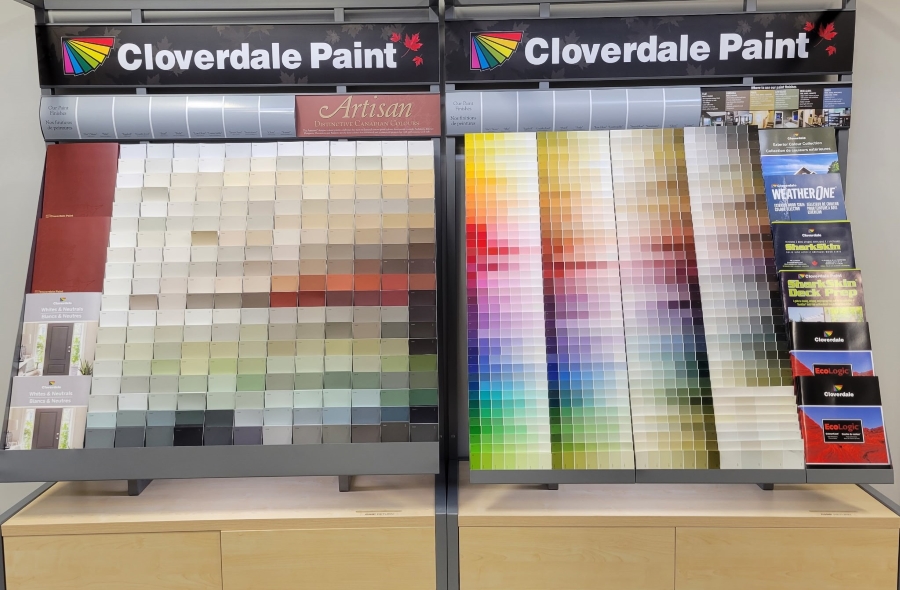 Cloverdale Paint Display at Larry's Carpet One